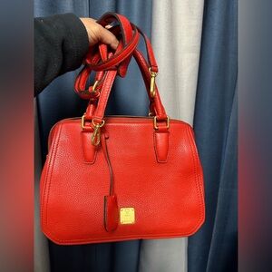 MCM TWO WAY BAG Red Leather Handbag